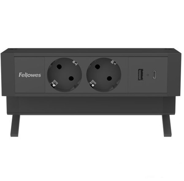 Fellowes 100137182 διακλαδωτής 2 m 2 x πρίζα εσωτερική μαύρη