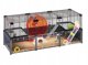FERPLAST Stor Hamsterbur - Musebur & Hamsterhus - Metalnet - med Tilbehør - Modulær - Multipla Hamster, 107,5 x 37,5 x h 42 CM