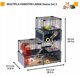FERPLAST Stor Hamsterbur - Musebur & Hamsterhus - Metalnet - med Tilbehør - Modulær - Multipla Hamster, 107,5 x 37,5 x h 42 CM