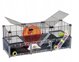 FERPLAST Stor Hamsterbur - Musebur & Hamsterhus - Metalnet - med Tilbehør - Modulær - Multipla Hamster, 107,5 x 37,5 x h 42 CM