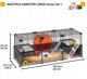 FERPLAST Stor Hamsterbur - Musebur & Hamsterhus - Metalnet - med Tilbehør - Modulær - Multipla Hamster, 107,5 x 37,5 x h 42 CM