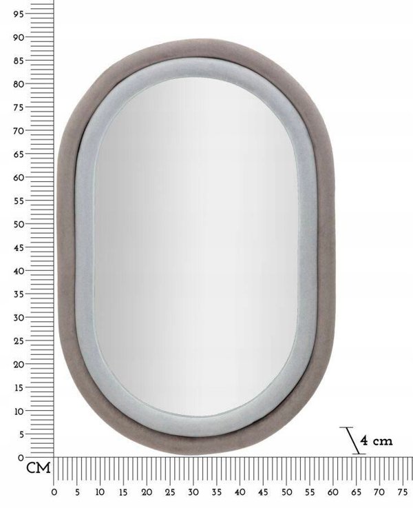 Καθρέφτης Τοίχου Ferretti με Βελούδινο Πλαίσιο ANTONY 60 x 90 cm