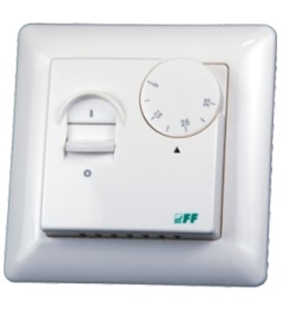 F&F Ρυθμιστής θερμοκρασίας 230V 16A -5-60°C IP20 λευκός (RT-824)