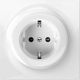 Fibaro Walli Outlet Τύπου F, Έξυπνη Πρίζα Τοίχου FGWSONF-011, Λευκό