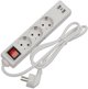 Fiesta καλώδιο επέκτασης 3 υποδοχές 2xUSB-A 1xUSB-C 1,5 μ, 10A, λευκό