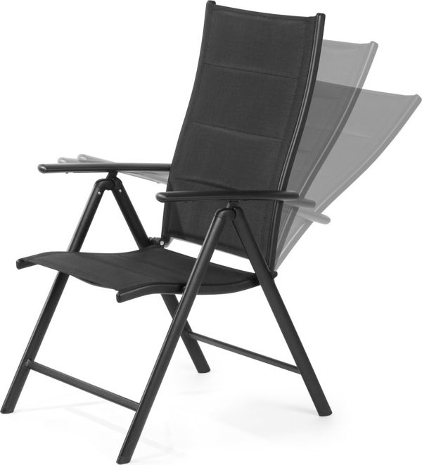 Fieldmann Πτυσσόμενες Καρέκλες Κήπου, Μεταλλικές, Μαύρες, 2 Τεμάχια