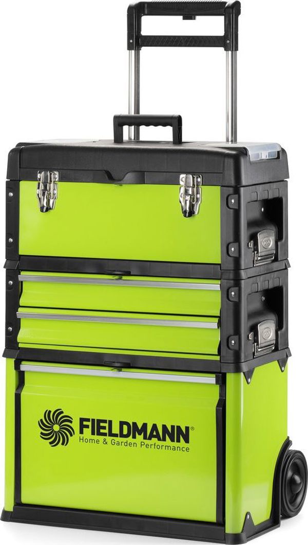 Fieldmann FDN 4150 Εργαλειοθήκη Μεταλλική με Ρόδες, Τριών Τεμαχίων, Καρότσι Εργαλείων