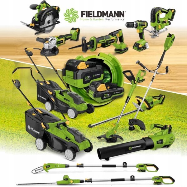 Fieldmann FZS 70705-0 Χλοοκοπτικό Μπαταρίας, Με Ιμάντα Ώμου, Πράσινο-Μαύρο