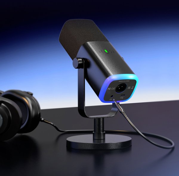 Fifine Ampligame am8 USB Microphone for Recording and Transmission Black