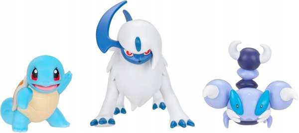 Pokemon Battle Figure 3-Pack: Squirtle, Absol & Skorupi - Σετ Φιγούρες Δράσης