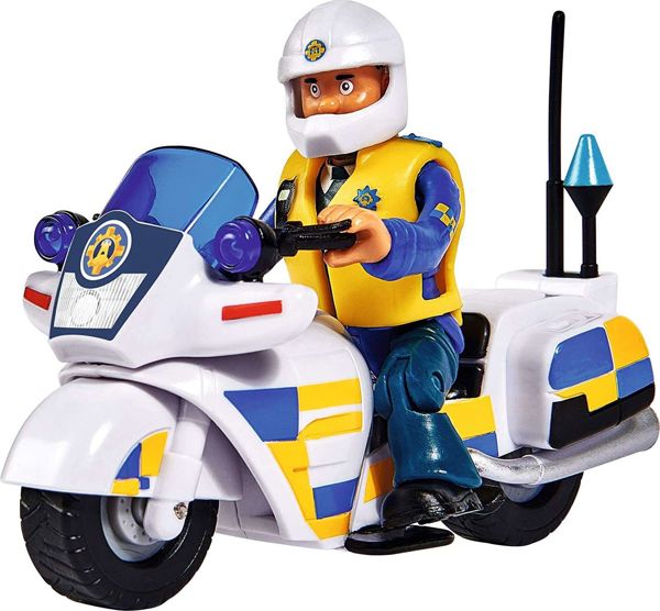 Simba Fireman Sam Μοτοσυκλέτα Αστυνομίας με Φιγούρα Malcolm (9251092) - Παιχνίδι Δράσης
