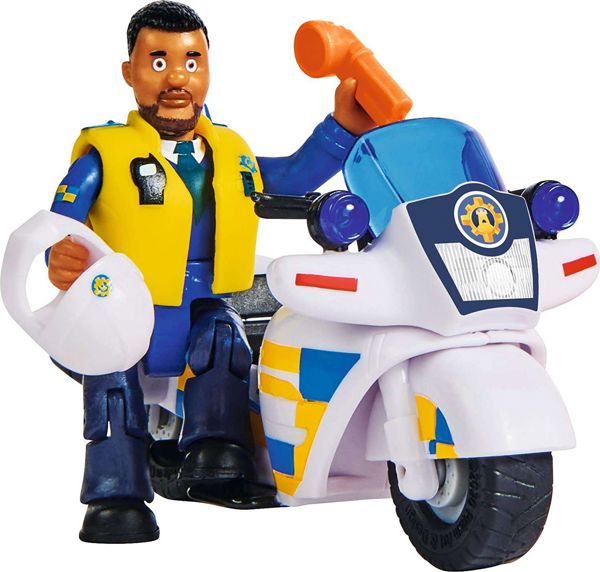 Simba Fireman Sam Μοτοσυκλέτα Αστυνομίας με Φιγούρα Malcolm (9251092) - Παιχνίδι Δράσης