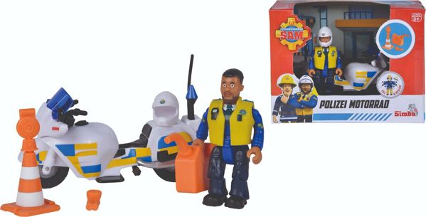 Simba Fireman Sam Μοτοσυκλέτα Αστυνομίας με Φιγούρα Malcolm (9251092) - Παιχνίδι Δράσης