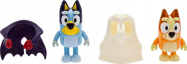 Bluey Σετ Φιγούρες 4τμχ - Party Costume Edition, Παιχνίδια για Αγόρια και Κορίτσια 3+ Ετών