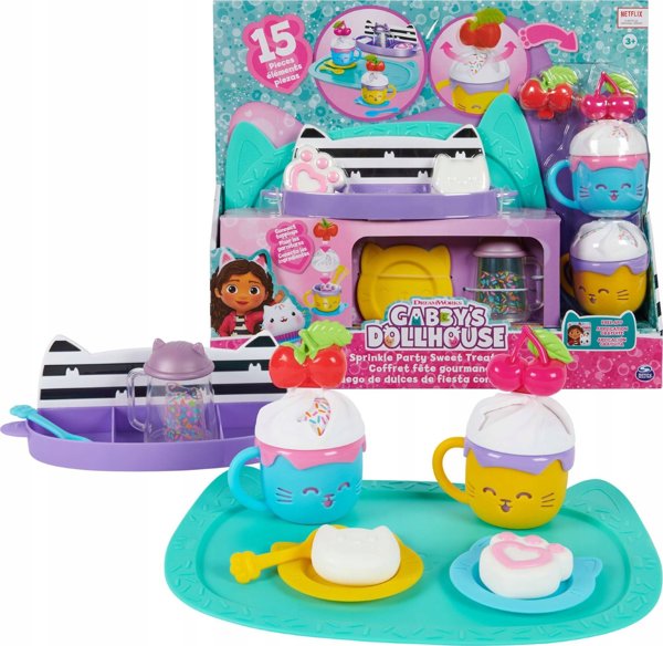 Spin Master Gabby's Dollhouse Σετ Φιγούρων Γιορτή με Πασπαλίσματα, Παιχνίδι για Παιδιά 3+ Ετών
