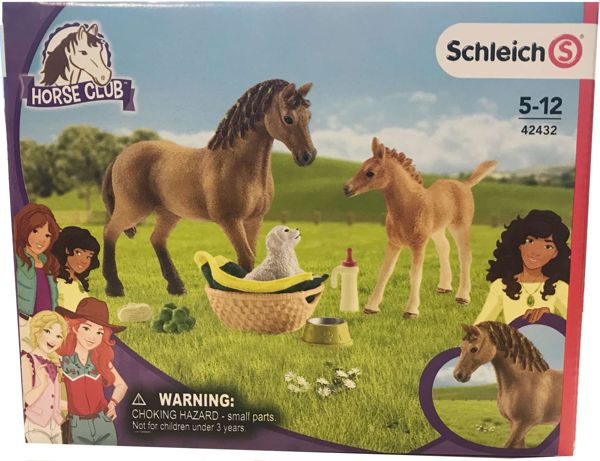 Σετ φιγούρων Schleich Horse Club με άλογα και σκυλάκι