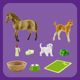 Σετ φιγούρων Schleich Horse Club με άλογα και σκυλάκι