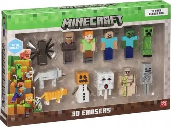 Φιγούρα ROSA3D *****MINECRAFT 3D Γόμες 12τεμ DeluxeBox 10951