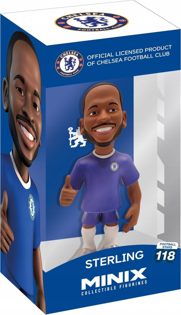 Minix Φιγούρα Chelsea Raheem Sterling - Συλλεκτική Φιγούρα Ποδοσφαίρου 12cm