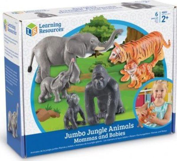 Learning Resources Φιγούρες Jumbo Mamy & Dzieci - Ζώα της Ζούγκλας (LER0839) - Εκπαιδευτικό Παιχνίδι