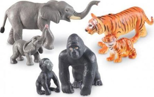 Learning Resources Φιγούρες Jumbo Mamy & Dzieci - Ζώα της Ζούγκλας (LER0839) - Εκπαιδευτικό Παιχνίδι