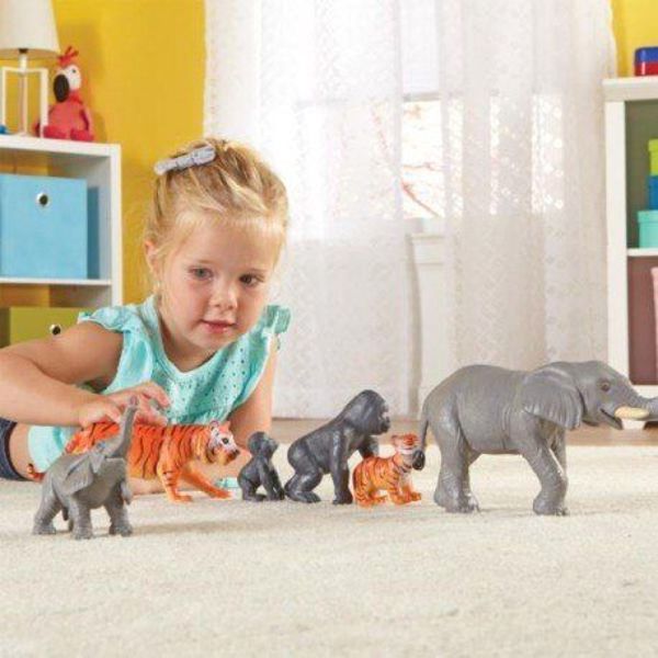 Learning Resources Φιγούρες Jumbo Mamy & Dzieci - Ζώα της Ζούγκλας (LER0839) - Εκπαιδευτικό Παιχνίδι