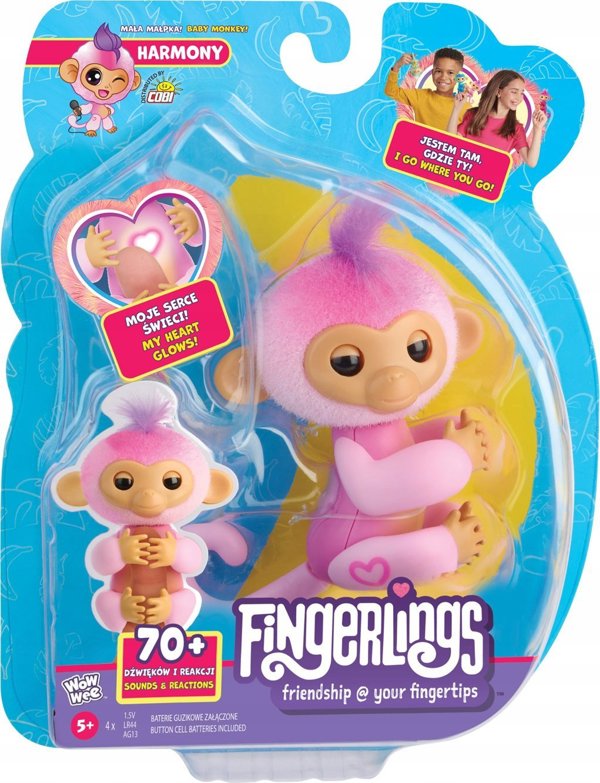 Figurka interaktywna Fingerlings Μαϊμουδάκι Ροζ Harmony