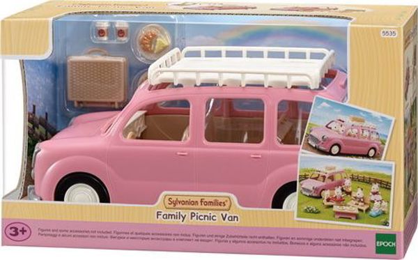 Epoch Sylvanian Families Οικογενειακό Βαν Πικνίκ, Ροζ Αυτοκίνητο για 8 Φιγούρες
