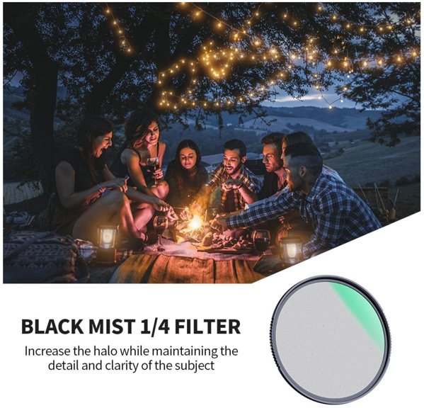 Filtr Dyfuzyjny Dyfuzor Hd Black Diffusion 1/4 K&f Concept Na 55mm 55 /  Kf01.1478