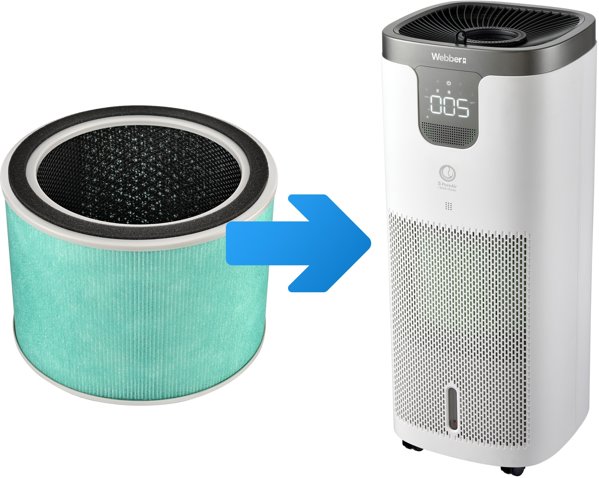 Filtr powietrzny do oczysczacza powietrza Webber APEH11003 HEPA 12