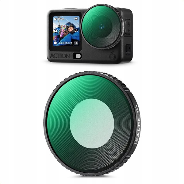 Filtr Black Diffusion 1/4 Do Kamery Dji Osmo Action 6 / Action6 / K&f Concept / Kf12.0037