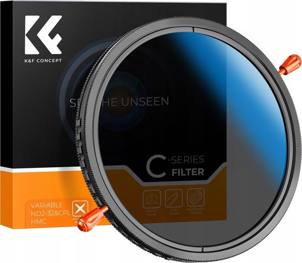K&F Concept Φίλτρο 2σε1 CPL & ND2-ND32 Υβριδικό για Φακούς 72mm - KF01.2601