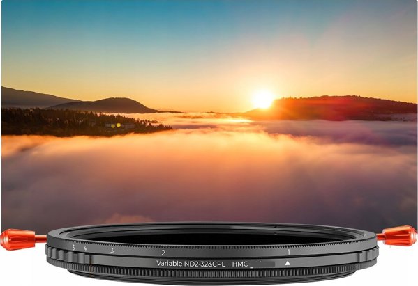 K&F Concept Φίλτρο 2σε1 CPL & ND2-ND32 Υβριδικό για Φακούς 72mm - KF01.2601