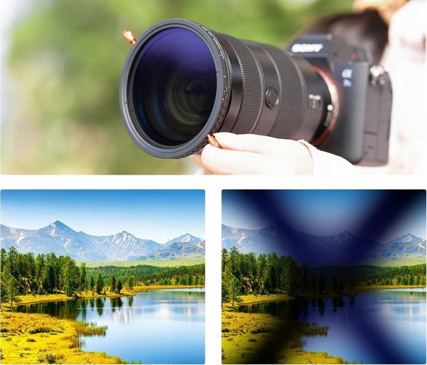 K&F Concept Φίλτρο 2σε1 CPL & ND2-ND32 Υβριδικό για Φακούς 72mm - KF01.2601