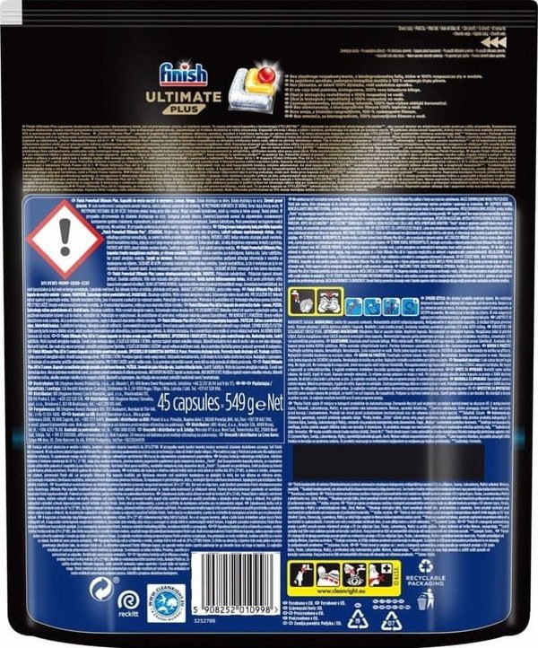 Finish Powerball Ultimate Plus All In 1 Ταμπλέτες Πλυντηρίου Πιάτων, 45 Τεμάχια
