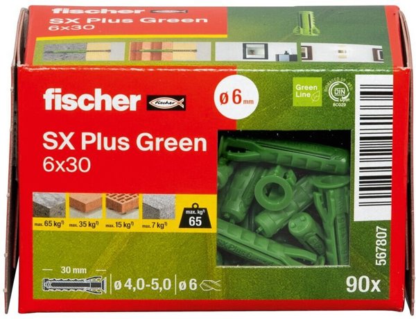 Fischer Dübel SX Plus Green 6x30