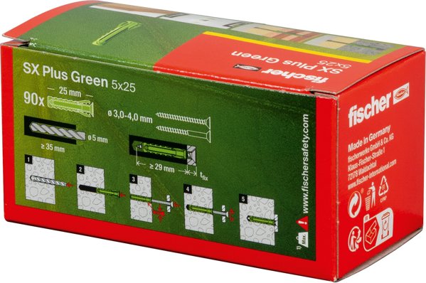 Fischer Dübel SX Plus Green 5x25
