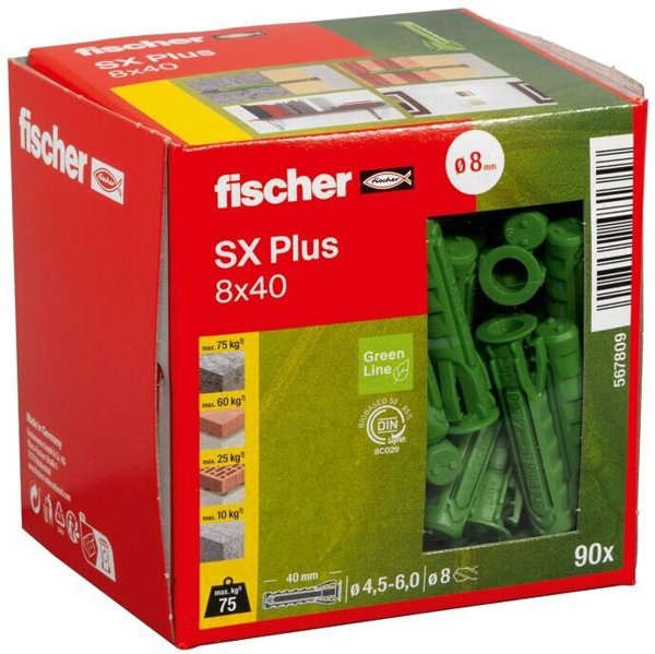 Fischer Dübel SX Plus Green 8x40