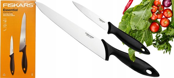 Fiskars Essential Σετ Μαγειρικής 2 Τεμαχίων - Μαχαίρι Κουζίνας & Μαχαίρι Λαχανικών 6424002015611