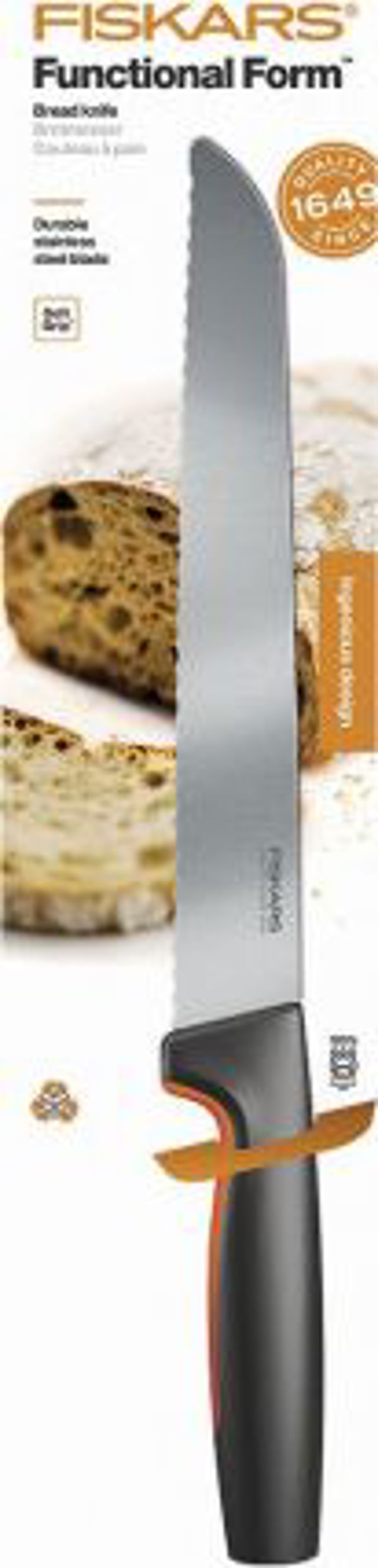 Fiskars Functional Form Μαχαίρι Ψωμιού 33cm, Ανοξείδωτο Ατσάλι, FS1057538