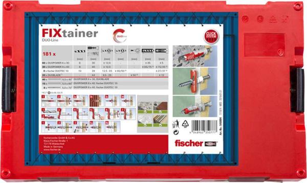 Fischer FIXTAINER Kolki DUOLINE 181 + βιδες