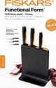 Fiskars Σετ 3 Μαχαιριών Functional Form 1057555 με Μπλοκ Αποθήκευσης