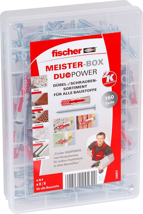Σετ ούπατ Fischer Duopower με κωνικό κεφάλι 160 τεμαχίων