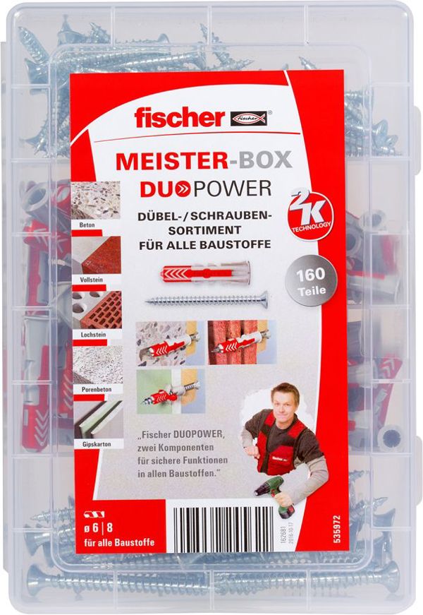 Σετ ούπατ Fischer Duopower με κωνικό κεφάλι 160 τεμαχίων