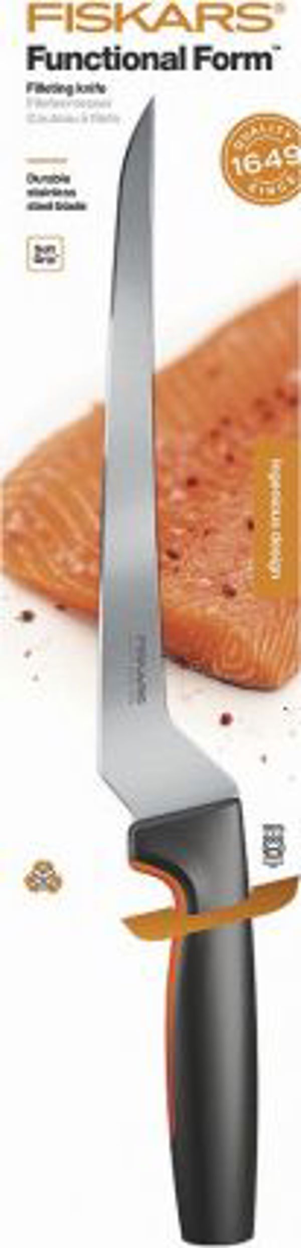Fiskars Μαχαίρι Φιλεταρίσματος Functional Form 1057540, 22cm, Μαύρο