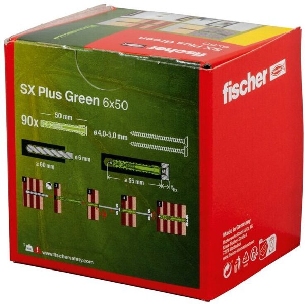 Fischer Dübel SX Plus Green 6x50