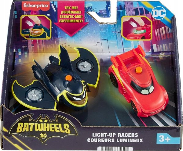 FISHER PRICE DC BATWHEELS ΟΧΗΜΑΤΑ ΜΕ ΦΩΤΑ ΑΥΤΟΚΙΝΗΤΑ HML24