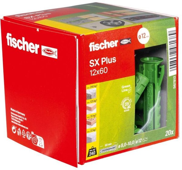 Fischer Dübel SX Plus Green 12x60