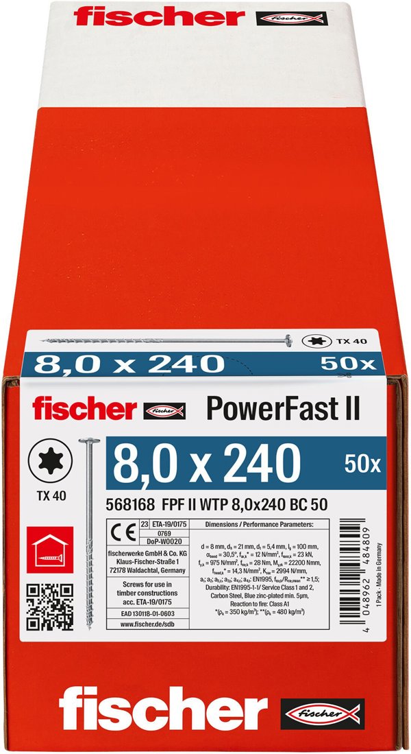 Fischer Fischer PowerFast II 8,0x240 TK TX TG blvz 50