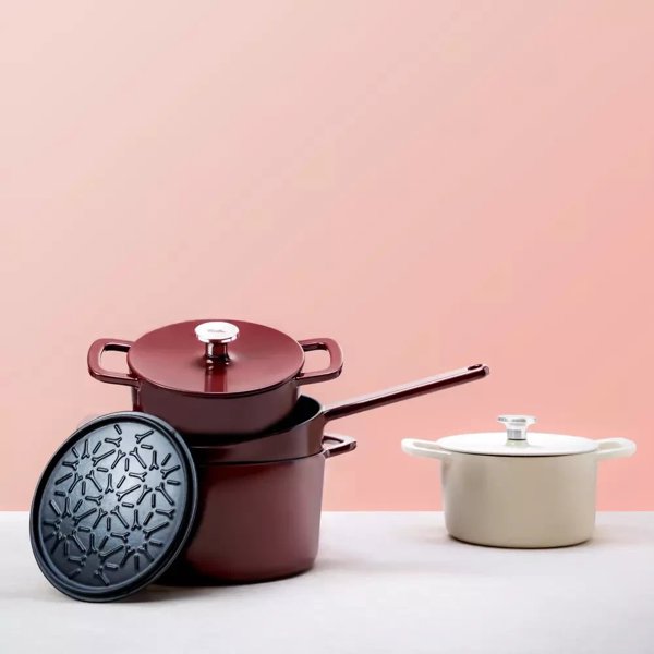 Fissler Moments Collection Frying pan 24 cm Burgunderrot